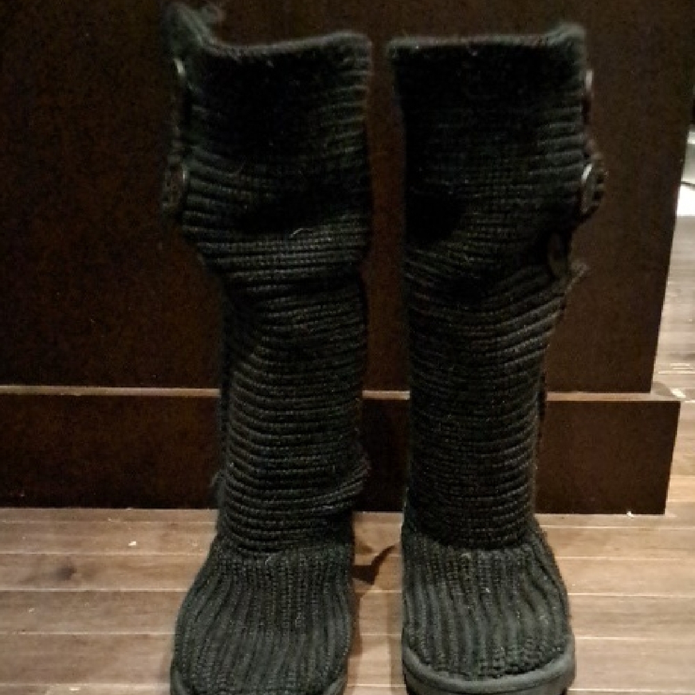 UGG Charcoal Knitted Boots
